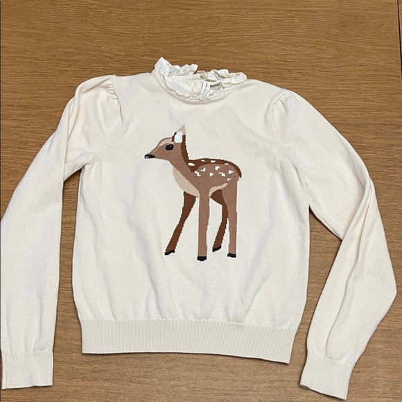 Janie and Jack deer sweater size 12 - Picture 7 of 8
